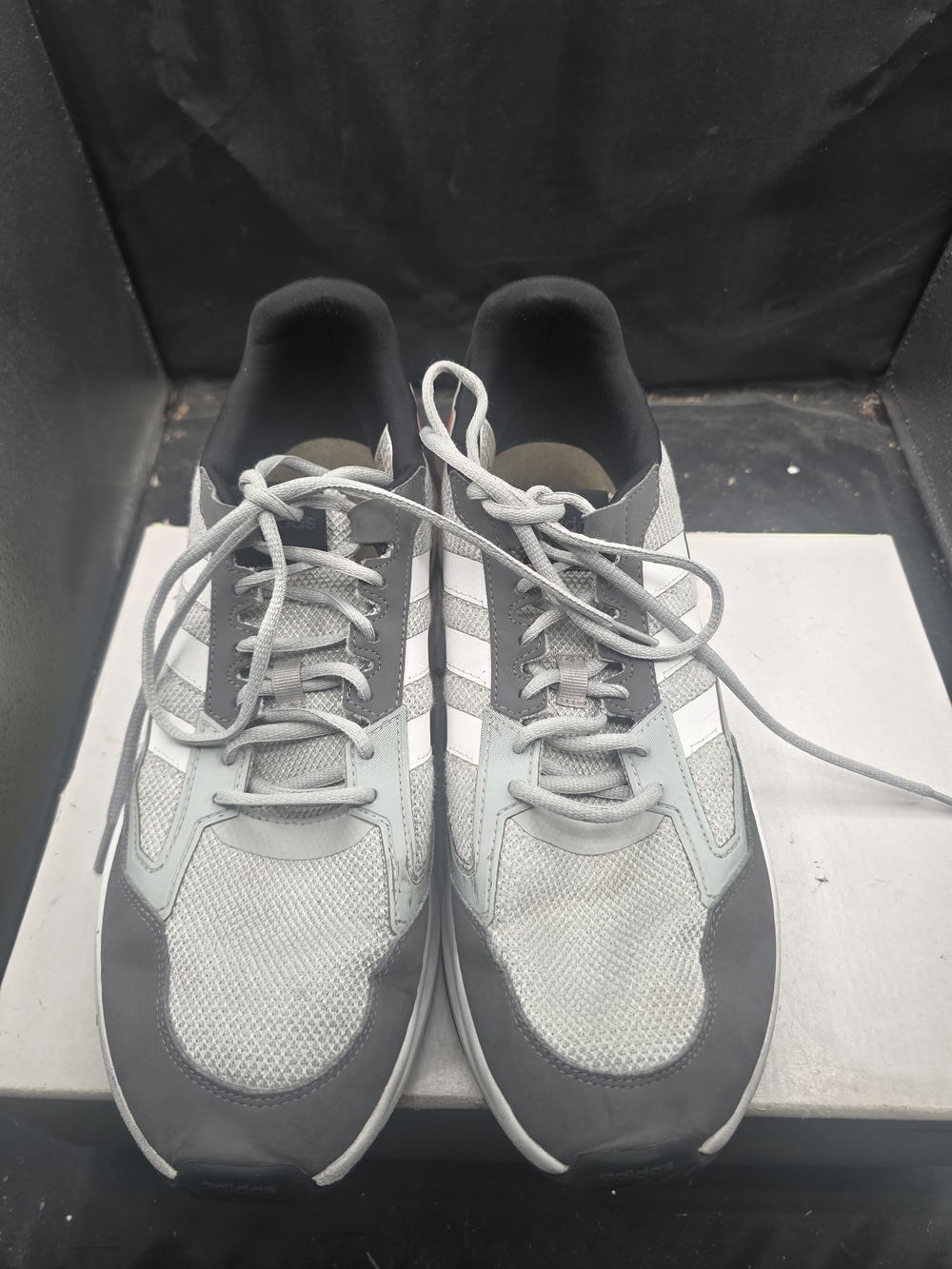 adidas Black and‎ White Athletic Shoe Interior Detail